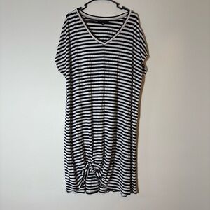 Eloquii Striped Knot Front Tee Dress Size 14/16‎